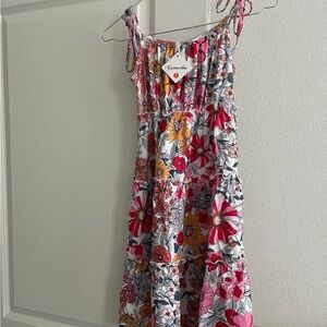 Caracilia Floral Women's Casual Dress - Pink and Red